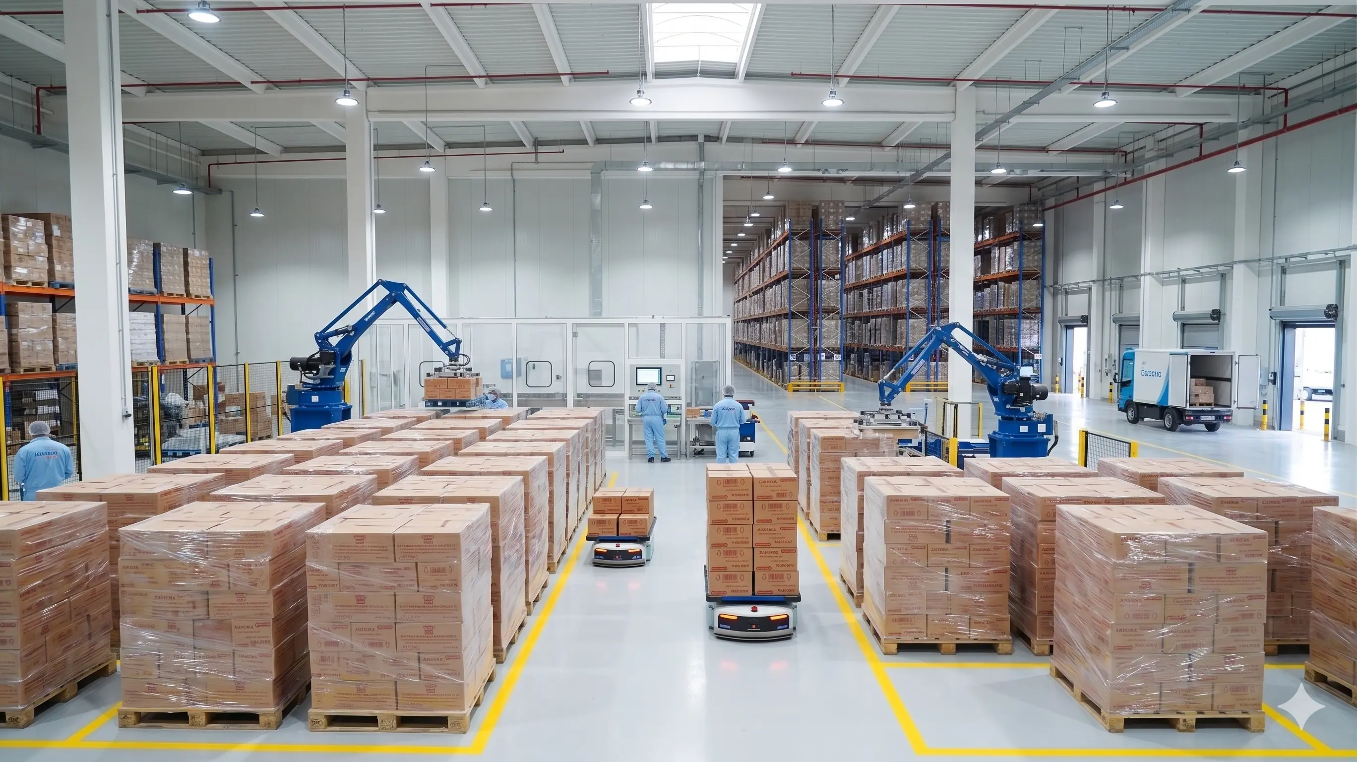ICI packaging pallets warehouse