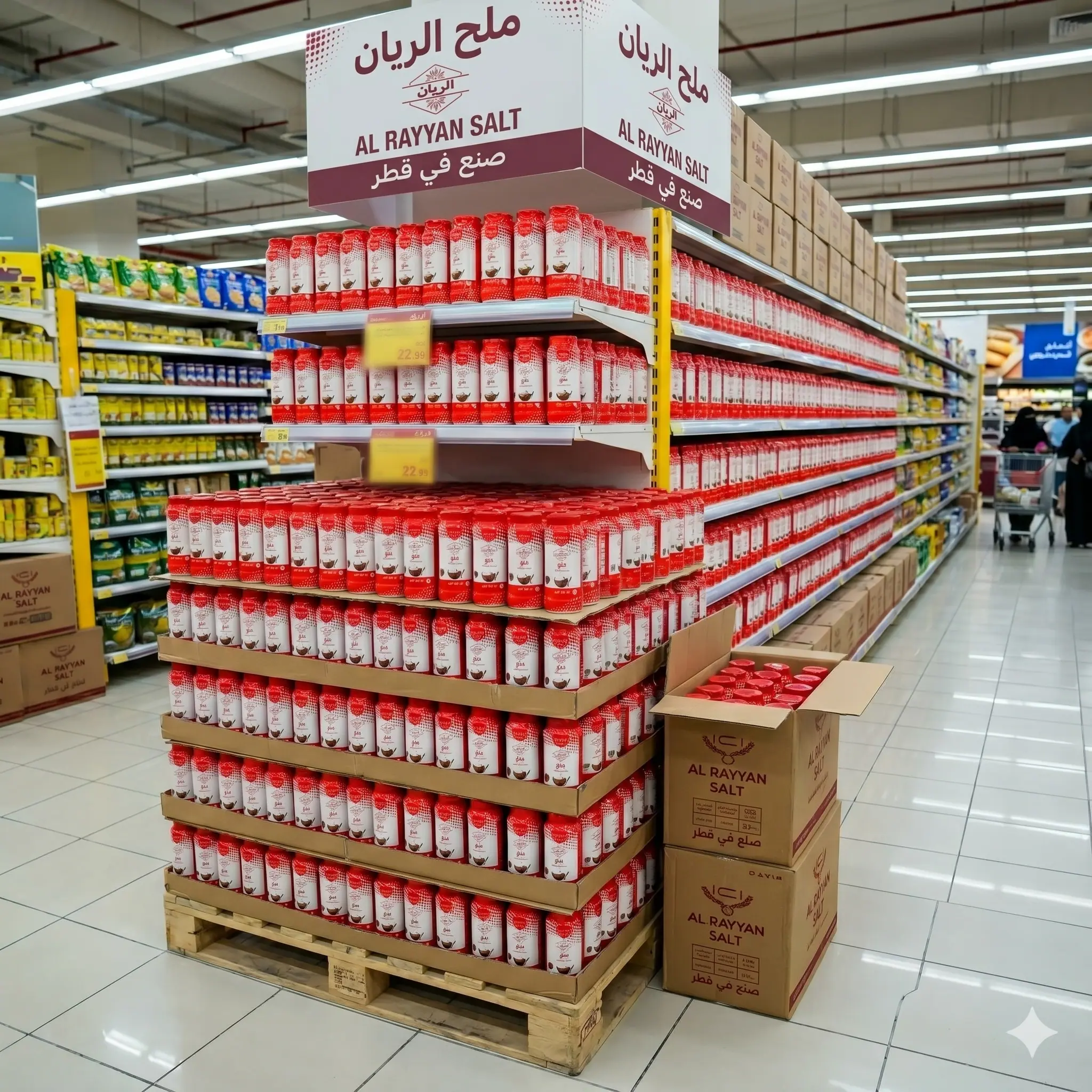 Al Rayyan salt bottles display